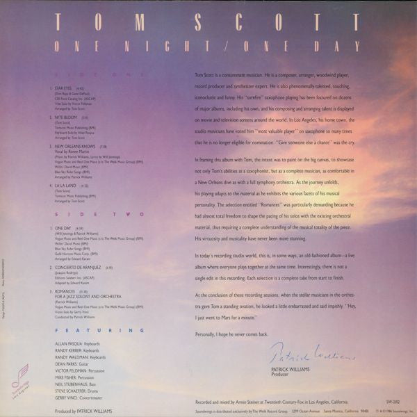 Tom Scott - One Night / One Day - LP