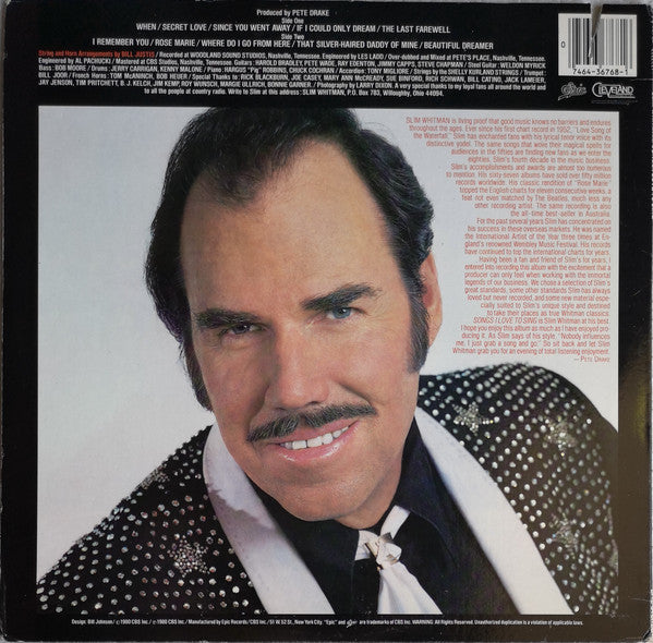 Slim Whitman - Songs I Love To Sing - LP