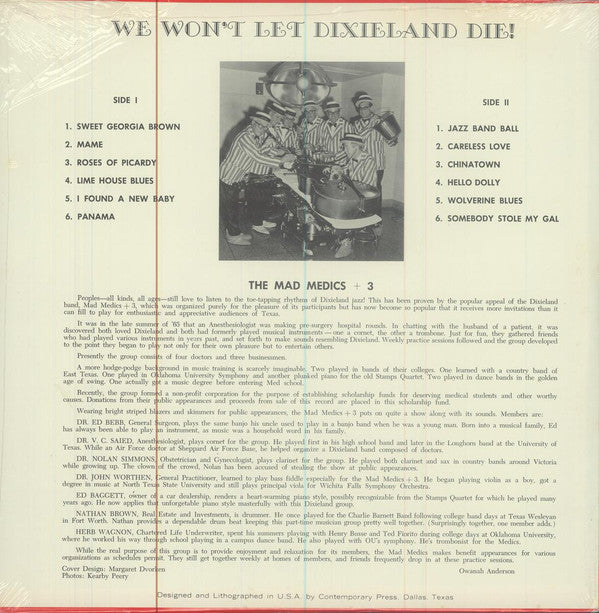 The Mad Medics Plus 3 - Operation Dixieland - LP