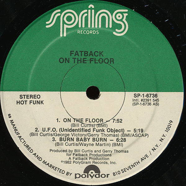 Fatback* - On The Floor With Fatback - LP