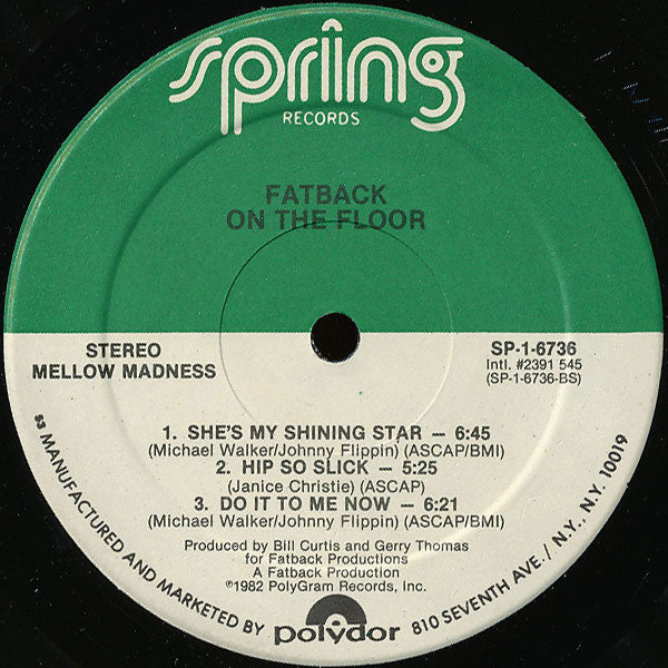 Fatback* - On The Floor With Fatback - LP