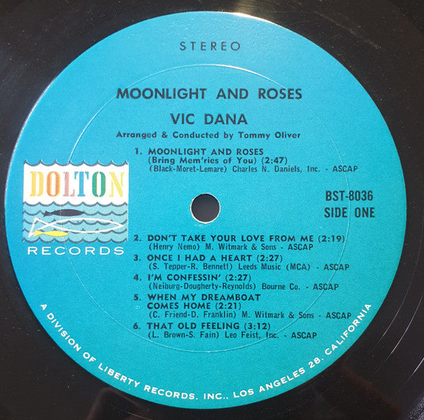 Vic Dana - Moonlight And Roses - LP