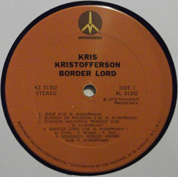 Kris Kristofferson - Border Lord - LP