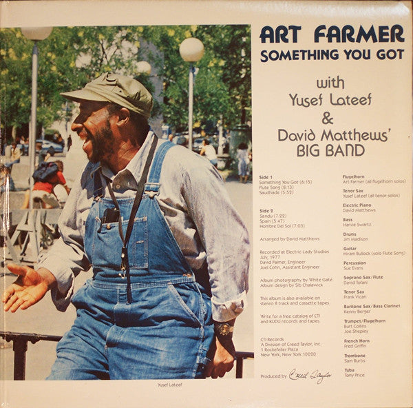 Art Farmer With Yusef Lateef & David Matthews' Big Band* - Something You Got - LP