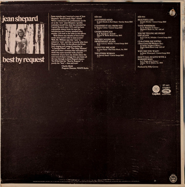 Jean Shepard - Best By Request - LP