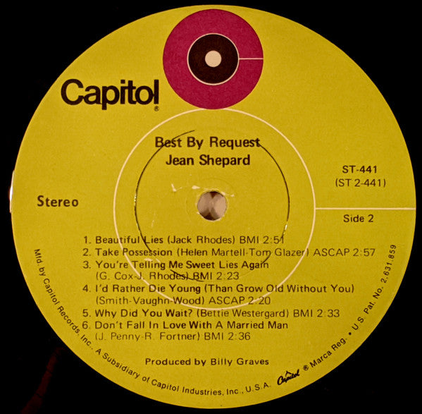 Jean Shepard - Best By Request - LP