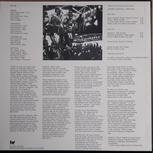 Triton College Jazz Band - Live At Cook County Jail - LP