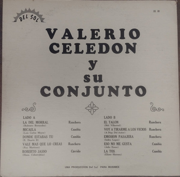 Valerio Celedon y Su Conjunto - La Del Morral - LP