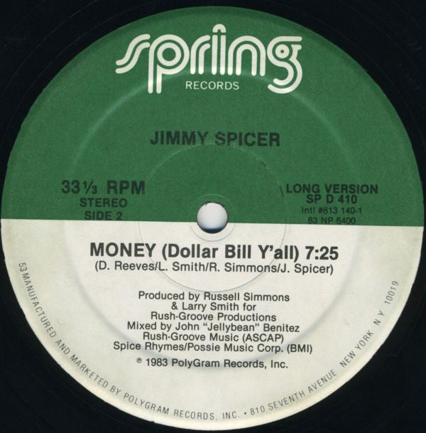 Jimmy Spicer - Money (Dollar Bill Y'all) - LP