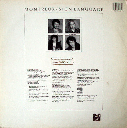 Montreux - Sign Language - LP