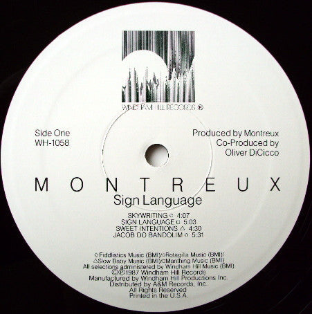 Montreux - Sign Language - LP