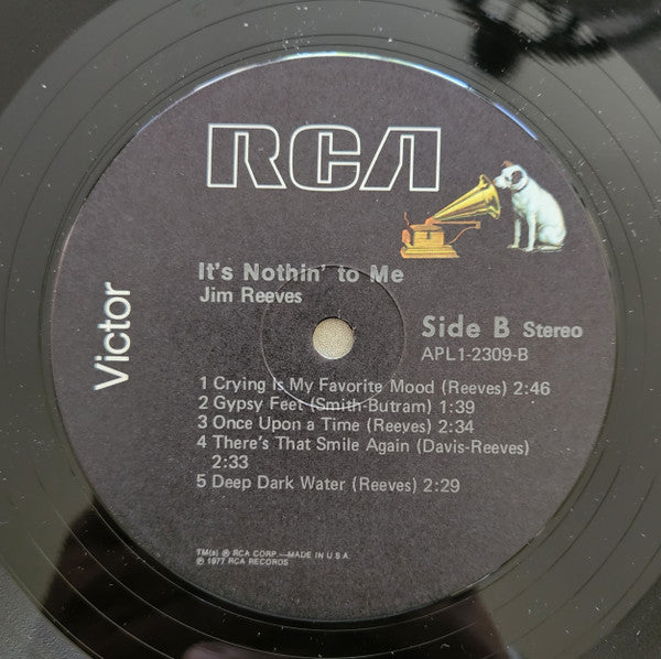 Jim Reeves - It's Nothin' To Me - LP