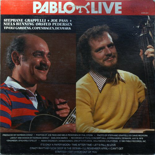 Stéphane Grappelli + Joe Pass + Niels-Henning Ørsted Pedersen - Tivoli Gardens, Copenhagen, Denmark - LP