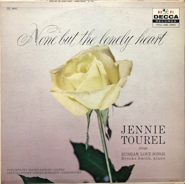 Jennie Tourel - None But The Lonely Heart - LP