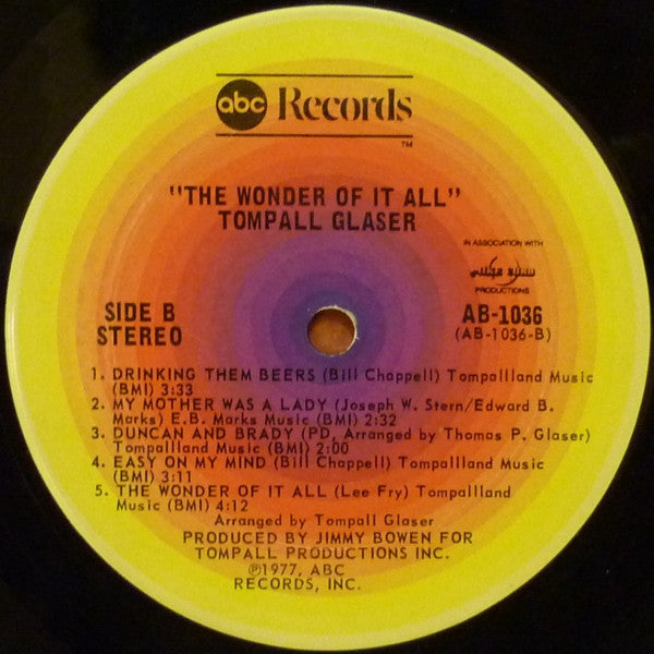 Tompall Glaser - The Wonder Of It All - LP