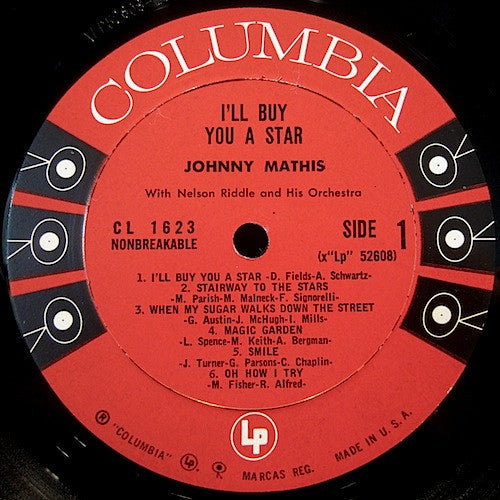 Johnny Mathis With Nelson Riddle And His Orchestra - I'll Buy You A Star - LP
