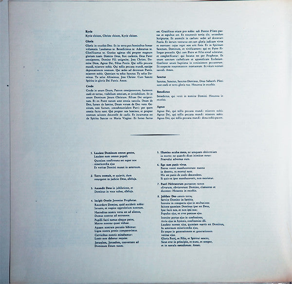 Giovanni Pierluigi da Palestrina - Regensburger Domspatzen - Theobald Schrems - Missa Papae Marcelli / 8 Motetten - LP