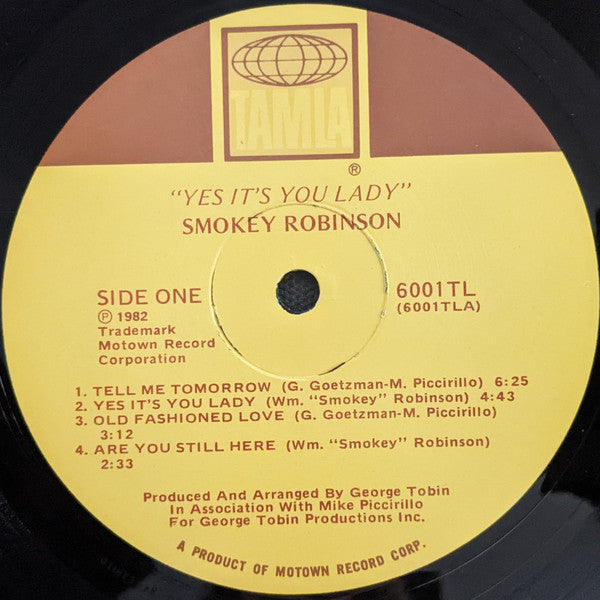 Smokey Robinson - Yes It's You Lady - LP