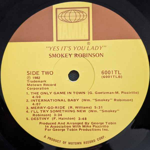Smokey Robinson - Yes It's You Lady - LP
