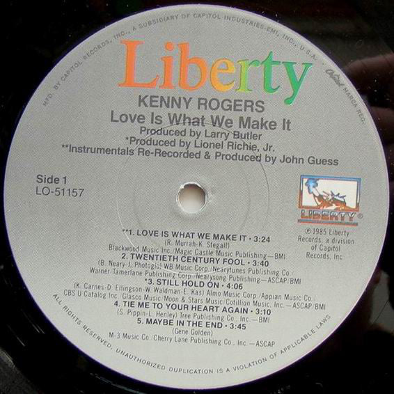Kenny Rogers - Love Is What We Make It - LP