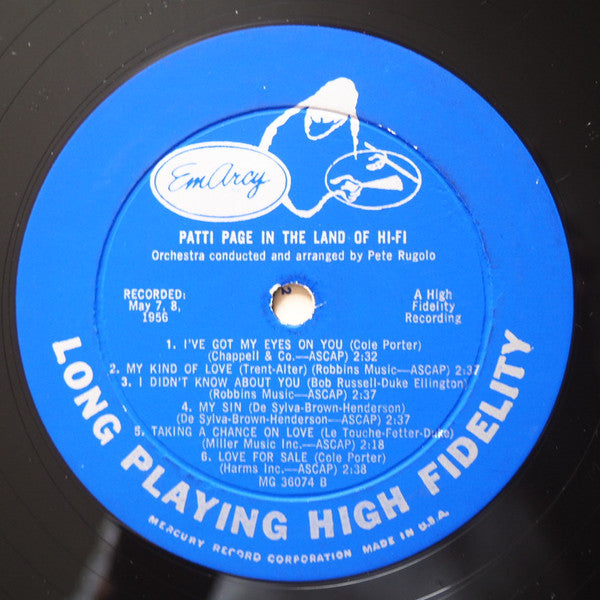 Patti Page - In The Land Of Hi-Fi - LP