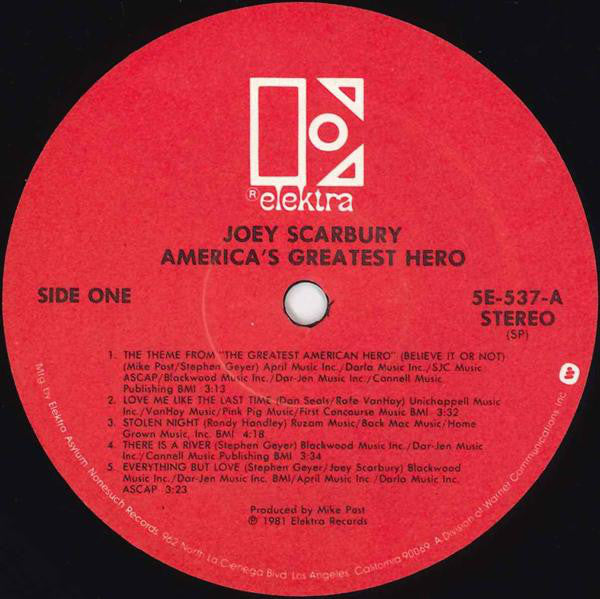 Joey Scarbury - America's Greatest Hero - LP