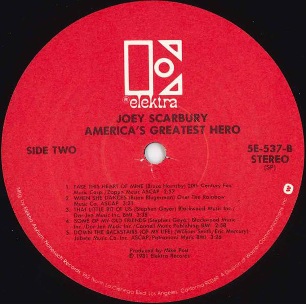 Joey Scarbury - America's Greatest Hero - LP