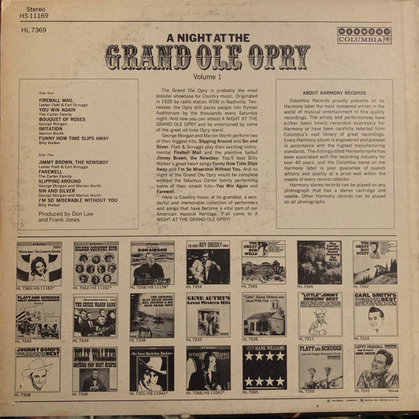 Various - A Night At The Grand Old Opry Volume 1 - LP