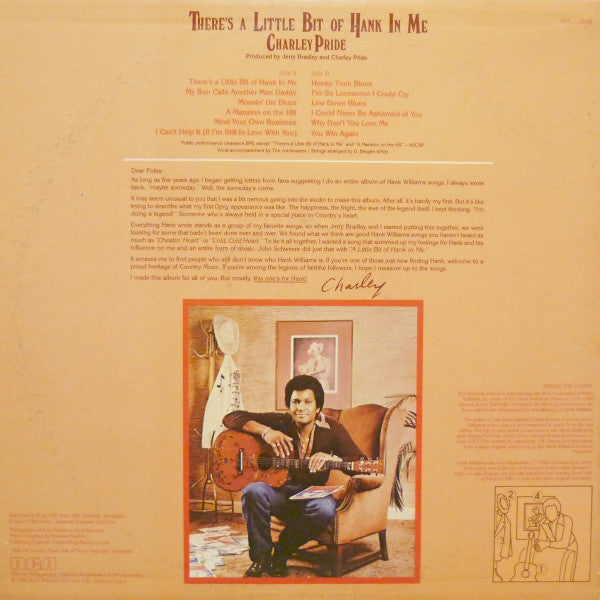 Charley Pride - There's A Little Bit Of Hank In Me - LP