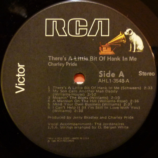 Charley Pride - There's A Little Bit Of Hank In Me - LP