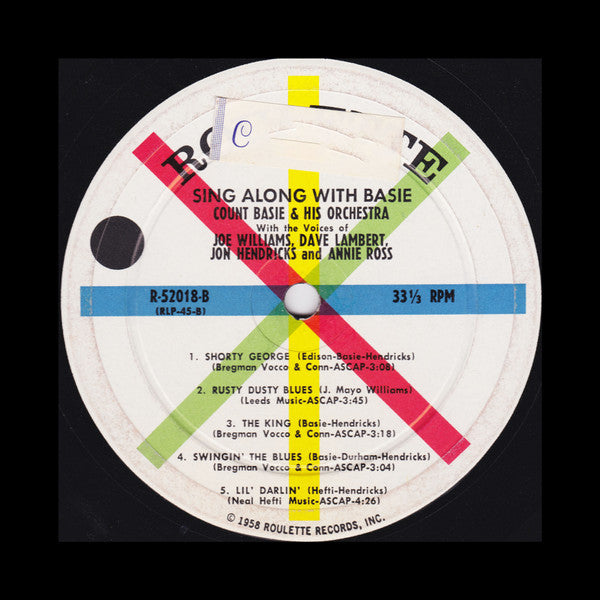 Joe Williams, Dave Lambert , Jon Hendricks, Annie Ross Plus The Basie Band* - Sing Along With Basie - LP