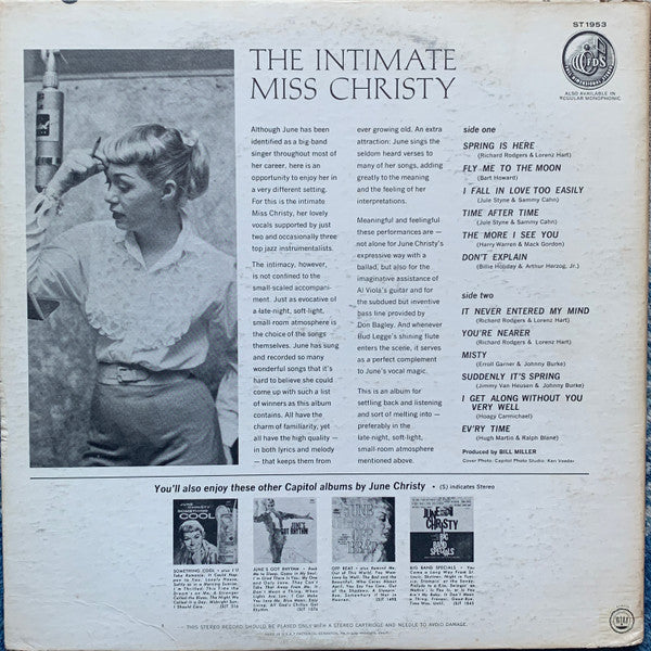 June Christy - The Intimate Miss Christy - LP