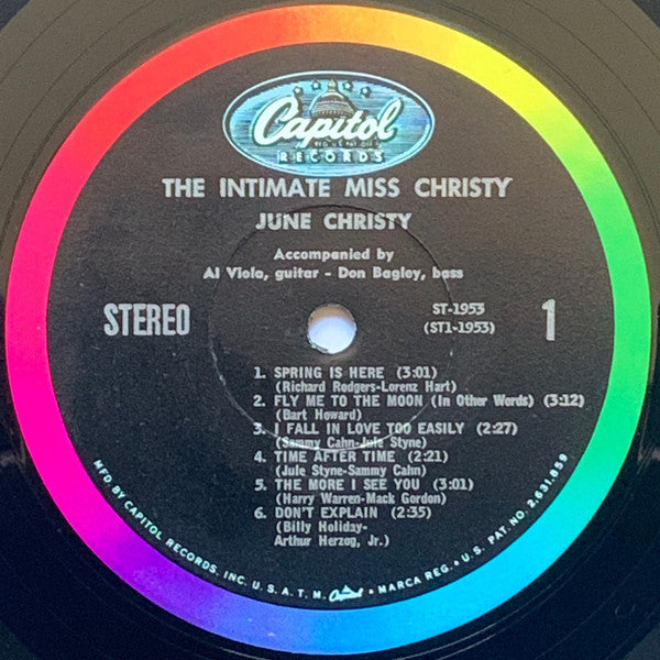 June Christy - The Intimate Miss Christy - LP