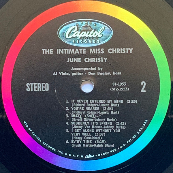 June Christy - The Intimate Miss Christy - LP