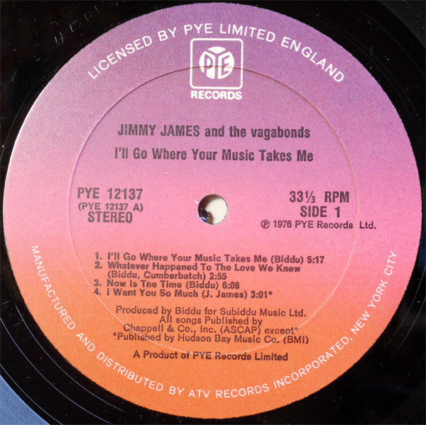Jimmy James And The Vagabonds* - I'll Go Where Your Music Takes Me - LP