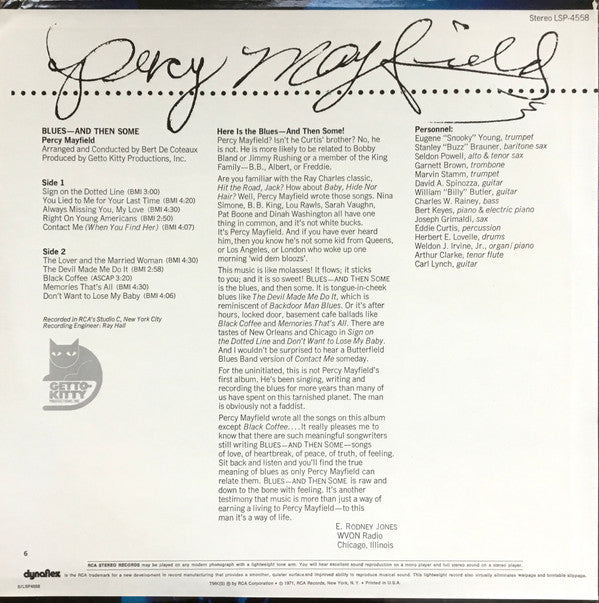 Percy Mayfield - Blues... And Then Some - LP