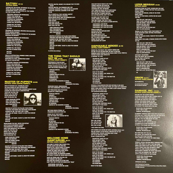 Metallica - Master Of Puppets - LP
