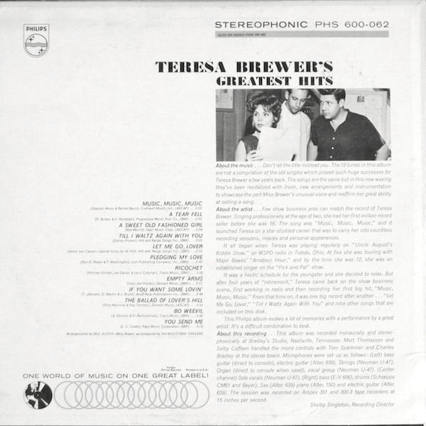 Teresa Brewer - Teresa Brewer's Greatest Hits - LP