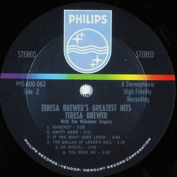 Teresa Brewer - Teresa Brewer's Greatest Hits - LP