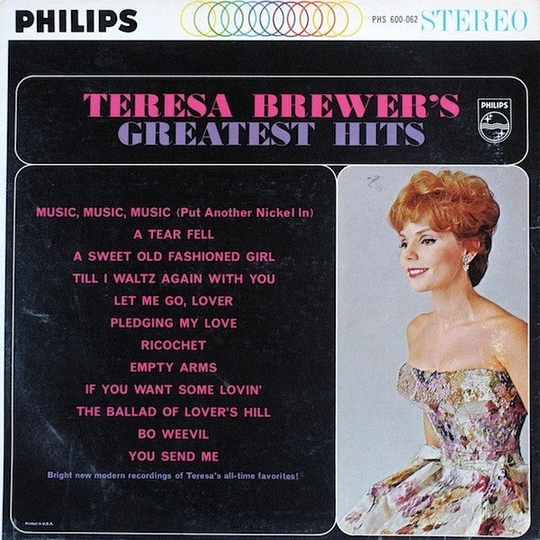 Teresa Brewer - Teresa Brewer's Greatest Hits - LP