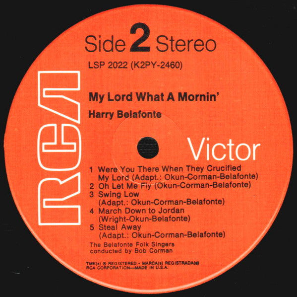 Harry Belafonte - My Lord What A Mornin' - LP