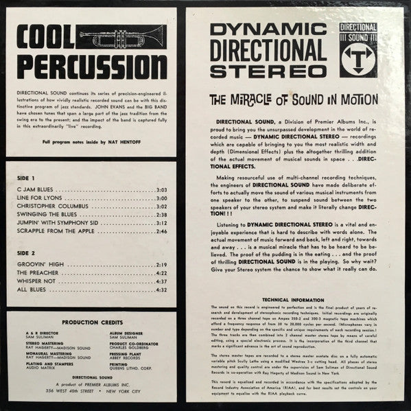John Evans And The Big Band - Cool Percussion - LP