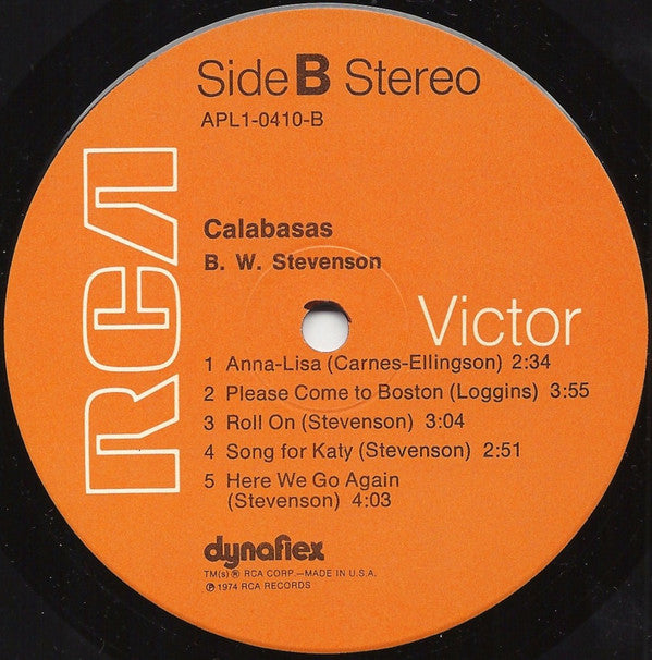 B.W. Stevenson - Calabasas - LP
