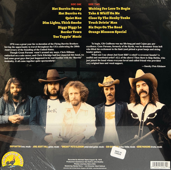 The Flying Burrito Brothers* - Live At The Bottom Line NYC 1976 - LP