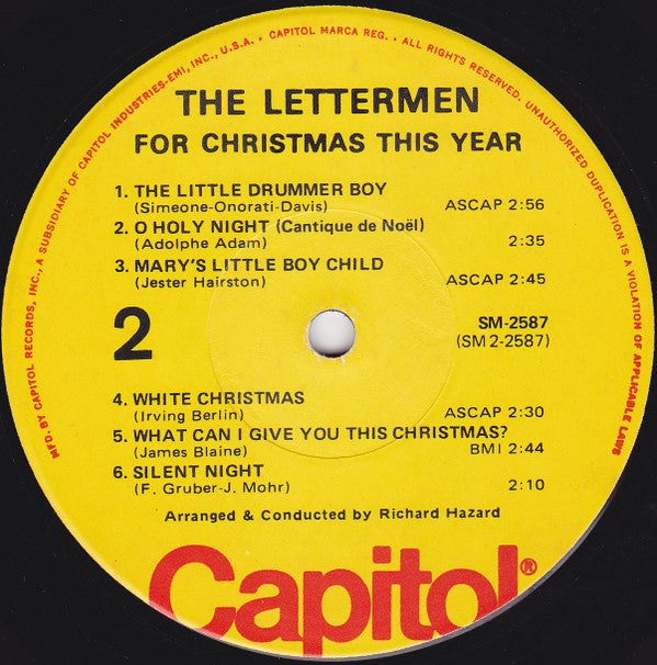 The Lettermen - For Christmas This Year - LP