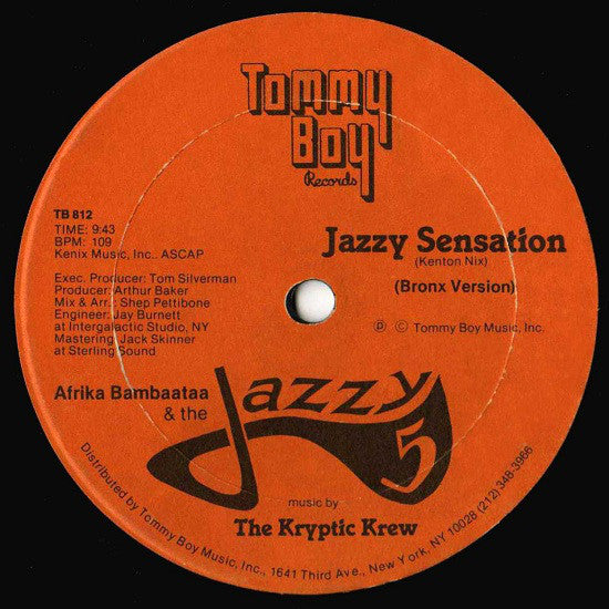 The Kryptic Krew Featuring Tina B, Afrika Bambaataa & The Jazzy 5 - Jazzy Sensation - LP