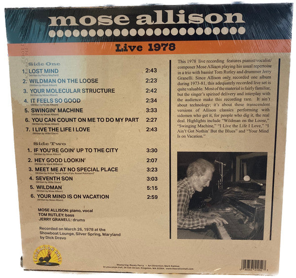 Mose Allison - Live 1978 - LP