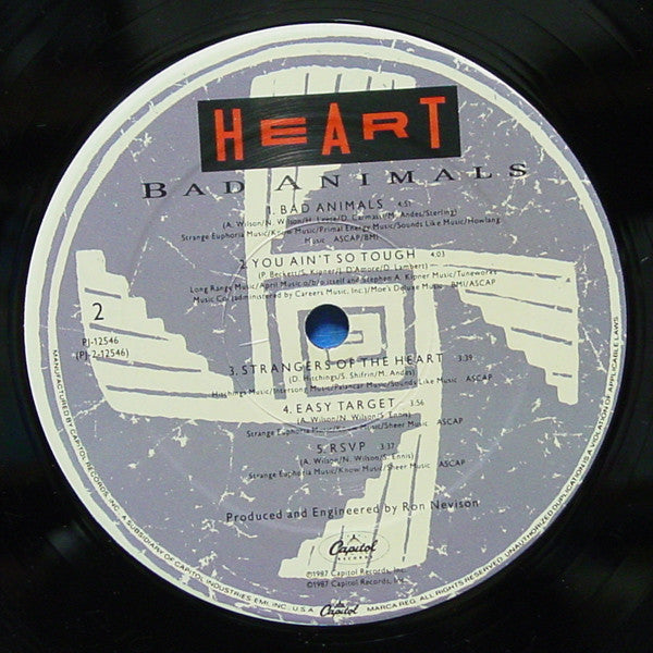 Heart - Bad Animals - LP