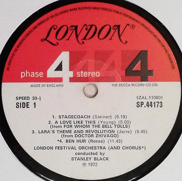 Stanley Black Conducting The London Festival Orchestra & Chorus* - Film Spectacular Volume 4 "The Epic" - LP
