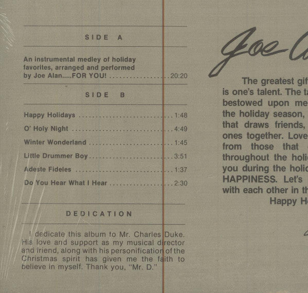 Joe Alan - Holiday Happiness - LP